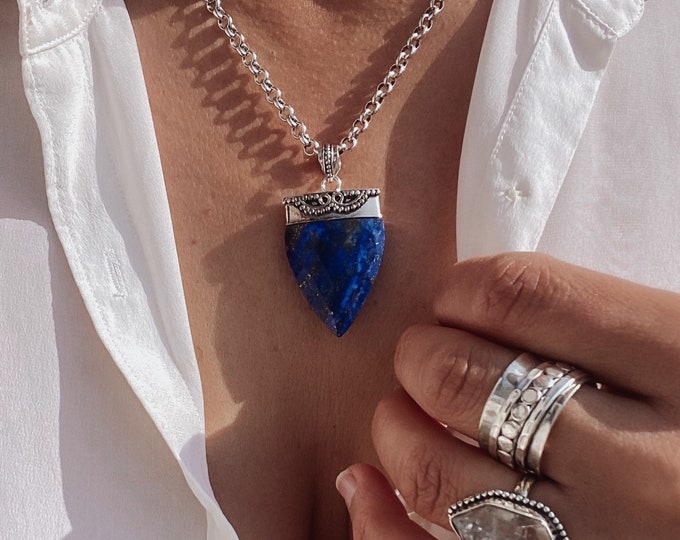 Lapis Stone Statement Necklace Set main image 1