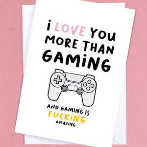 Videogamekaart / Gamingkaart / Gamer Girlfriend Card / Boyfriend Card / Funny Anniversary Card / Game Addict Card - GC159