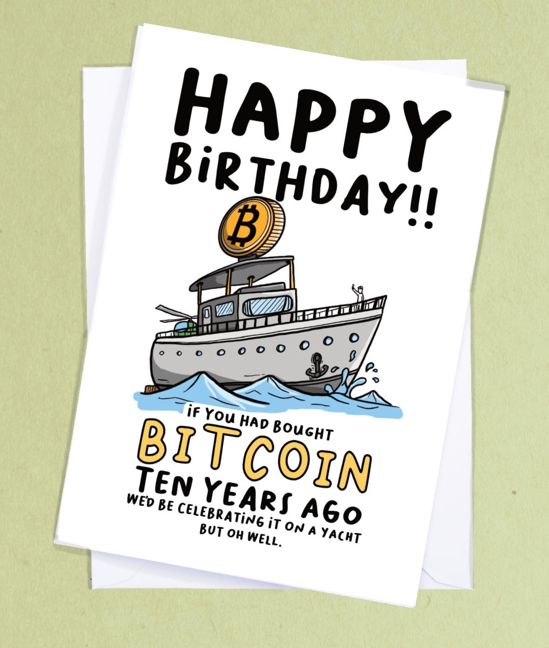 Bitcoin Birthday Card / Crypto Birthday Card / Funny Birthday Greetings /  Friends Birthday / Joke Birthday Card / Nerd Greetings Card - GC2 - Etsy
