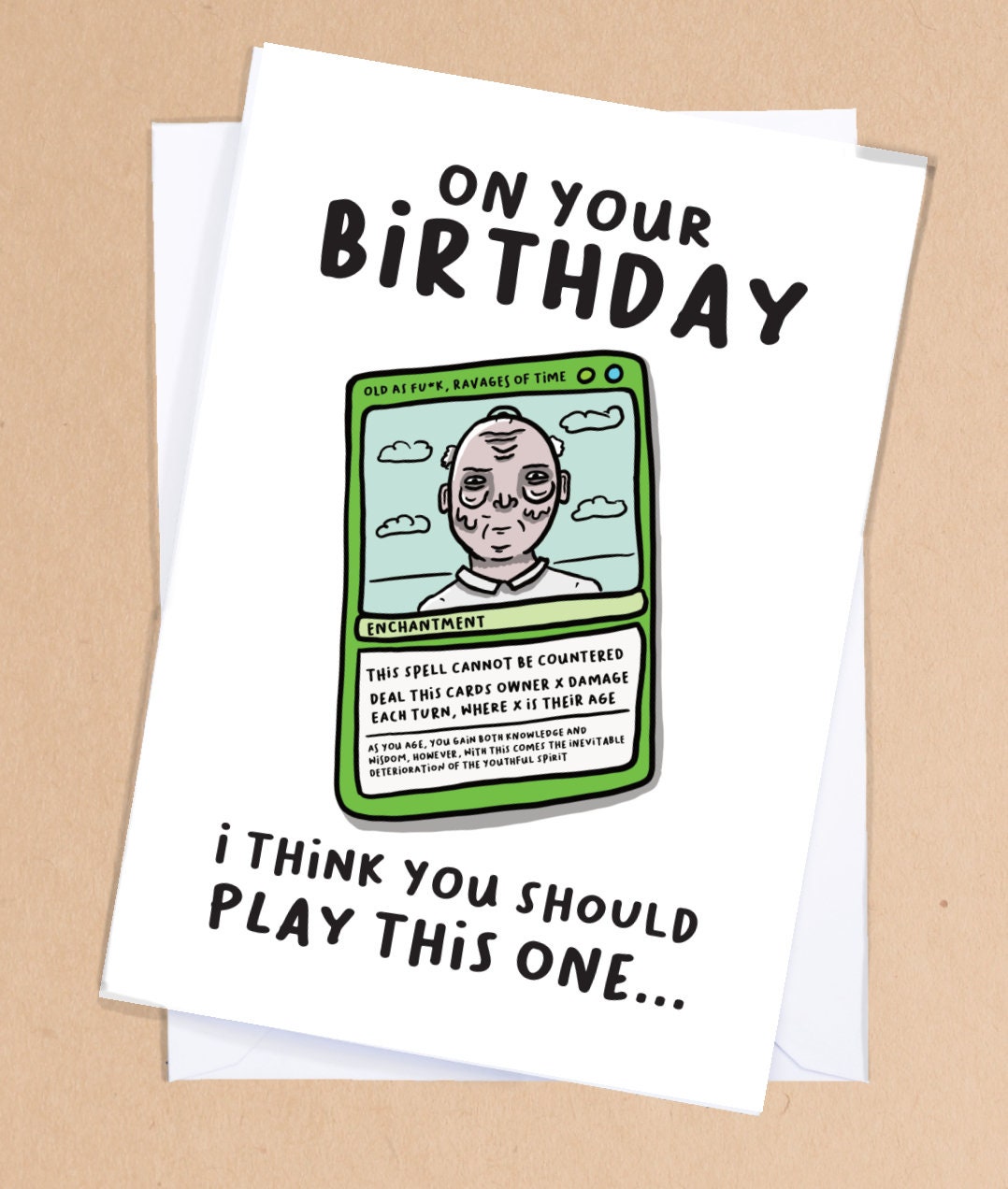 Magic Birthday card / MTG boyfriend Card / MTG greetings Card / Magic players birthday/ Nerdy birthday Card / geek birthday - GC1