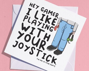 Rude Love Card / Boyfriend Card / Video Game Card / Dirty Card / Funny Anniversary Card / Gaming Card / Valentines Card