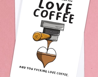 Coffee Snob card / Coffee Lover Valentines card / Coffee lover card/ Coffee husband card / Coffee anniversary card / Coffee drinker card