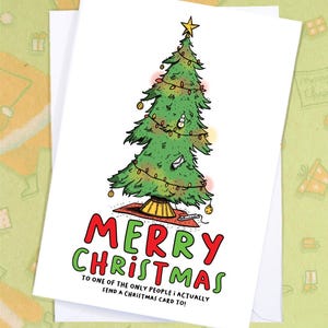 Illustrierte Weihnachtskarte / Einfache Weihnachtskarte / Lustige Weihnachten / Weihnachtsbaum Karte / Scherz Weihnachtskarte / Jahreszeiten Grüße - GC485