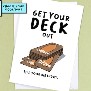 Get Your Deck Out / MTG Geburtstagskarte / Geek Geburtstagskarte / Rude Magic Geburtstag / Jubiläumskarte für ihn / Abschlusskarte - GC4