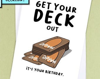 Saca tu mazo / Tarjeta de cumpleaños de MTG / Tarjeta de cumpleaños geek / Cumpleaños de Rude Magic / Tarjeta de aniversario para él / Tarjeta de graduación - GC4