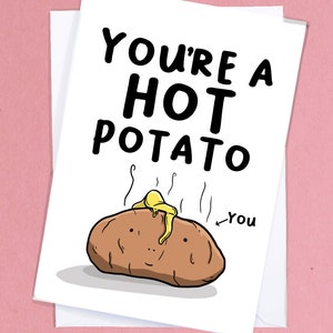 Funny Love Card / Potato Card / Hot Girlfriend Card / Groentekaart / Funny Anniversary Card / Boyfriend Card / Girlfriend Card - GC223