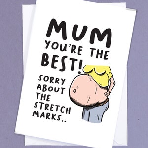 Funny Mothers day card / Mummy card / Cute Mothers day / Best Mum card / Mum&#39;s Birthday card / son to give to mum / New mum card - GC361