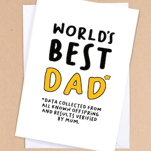 Meilleure carte papa du monde / Carte de fête des pères / Carte de papa / Anniversaire de papa / Carte pour papa / Carte de beau-père / Fête des pères - GC436