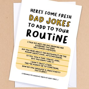 Tarjeta del Día del Padre / Chistes de papá / Chistes malos de papá / Tarjeta para papá / Cumpleaños de papá / Tarjeta para papá / Tarjeta para padrastro / Primer día del padre - GC417