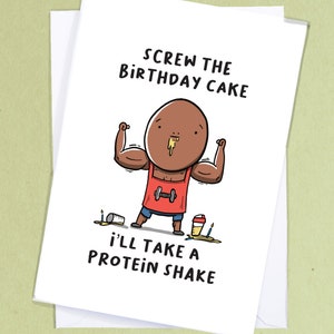Gym lover birthday card/ Gym goer card / Gym rat card / Fitness card / Funny birthday card for him / Boyfriend birthday card - GC16 image 2