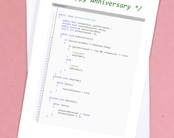 Biglietto di anniversario maleducato / Biglietto di anniversario nerd / Biglietto di San Valentino geek / Biglietto fidanzato / Biglietto fidanzata / Biglietto eccitante - GC228