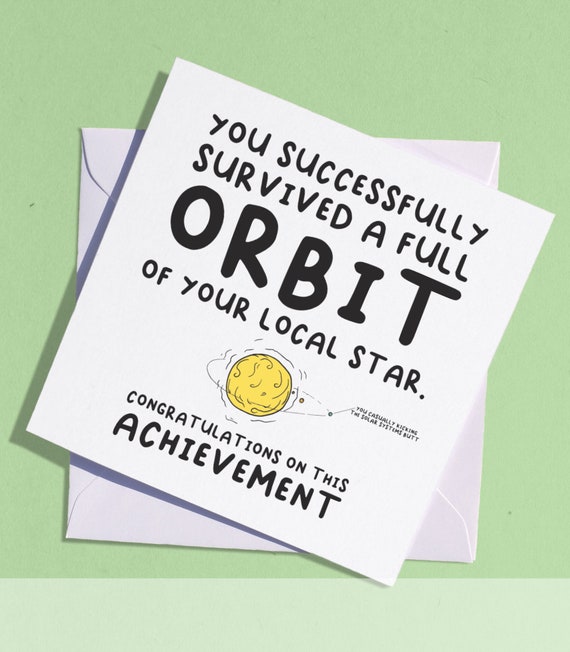 Space Birthday Card / Nerd Birthday Card / Funny Birthday Etsy