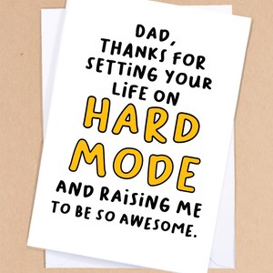 Carte fête des pères gamer / Papa joueur / Carte papa ringard / Carte papa / Anniversaire papa / Carte pour papa / Carte beau-père / Carte de jeu vidéo - GC426