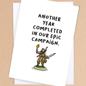 Tarjeta de cumpleaños de D&D / Tarjeta de cumpleaños para juegos de mesa / Tarjeta de juegos de fantasía / Tarjeta de juegos nerd / Tarjeta DM / Tarjeta de cumpleaños para novios / Tarjeta de cumpleaños geek - GC15