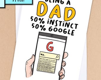 New dad fathers day / Funny first Fathers day card / Dad card / Dads birthday / Card for dad / Step dad card / fathers day - GC442