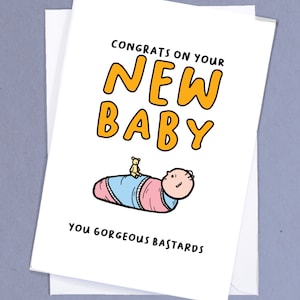 Leuke nieuwe ouderkaart / grappige babywenskaart / babyshower / pasgeboren cadeau / Joke-zwangerschapskaart / leuk babycadeau - GC298