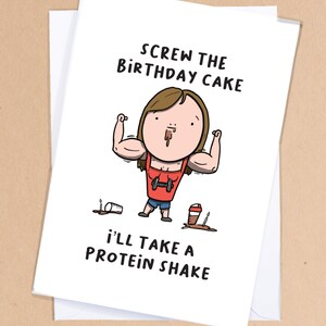 Gym lover birthday card/ Gym goer card / Gym rat card / Fitness card / Funny birthday card for him / Boyfriend birthday card - GC16 image 3