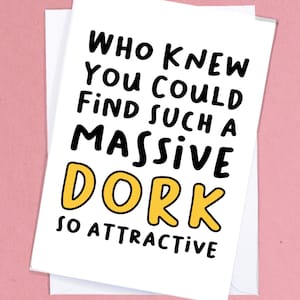 Leuke kaart voor de Dork in je leven / Nerdy Boyfriend / Gamer Love Card / Geeky Card / Verjaardagskaart / Vriendje / Vriendin - GC275