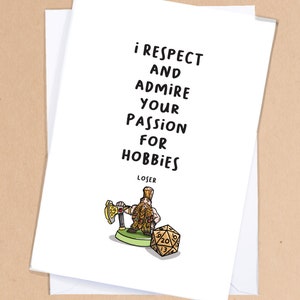 D&D Birthday Card / Tabletop gaming birthday Card / Fantasy Gaming Card / Nerd gaming Card / DM Card / geek birthday card - GC7