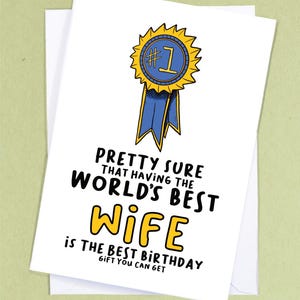 Carte d'anniversaire drôle / meilleure carte d'anniversaire de femme / salutations d'anniversaire drôles / anniversaire de mari / carte d'anniversaire blague - GC99