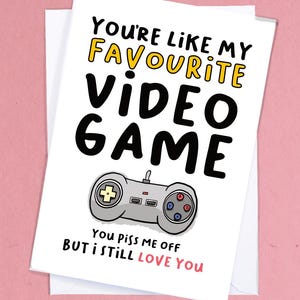 Grappige videogamekaart / wenskaart gamer / gamingkaart / favoriete game / grappige verjaardagskaart / vriendjeskaart - GC193