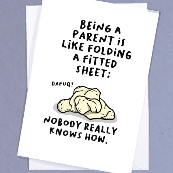 First Time Parent Card / Funny Baby Greetings Card / Baby Shower / New born gift / Joke Pregnancy Card / Cute Baby Gift