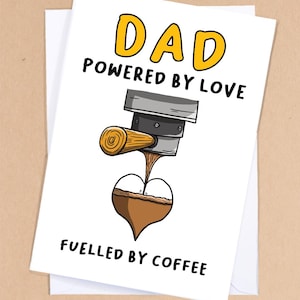 Carte café fête des pères / Carte papa amateur de café / Carte papa / Anniversaire papa / Carte pour papa / Carte beau-père / Fête des pères - GC430