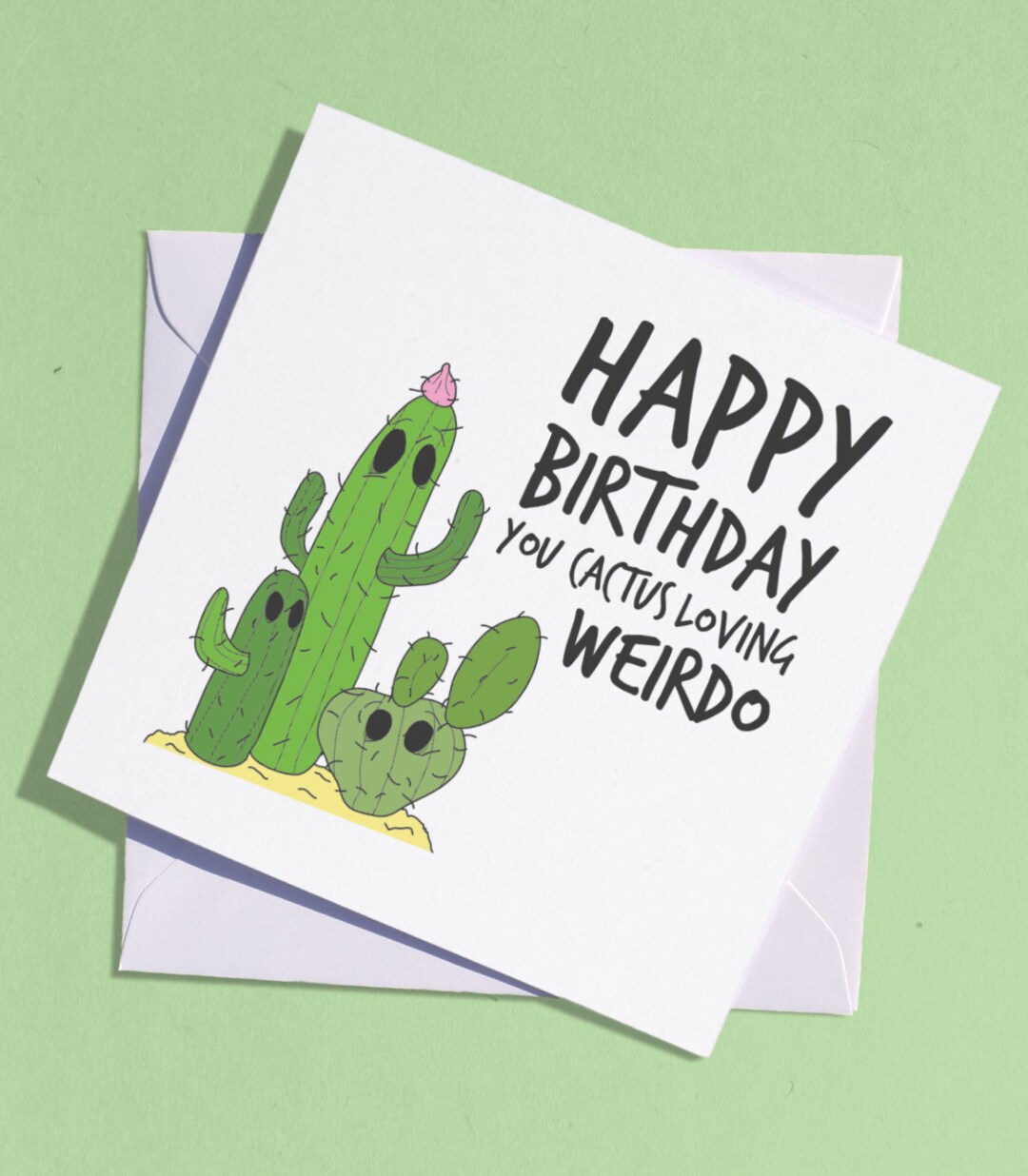 Cactus Birthday Card Cactus Lover, Cactus Gift, Cacti, Gardener, Cactus