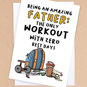 Carte de fête des pères pour papa de gym / Nouvelle carte pour papa / Carte pour papa / Anniversaire des papas / Carte pour papa / Carte beau-père / Fête des pères - GC443