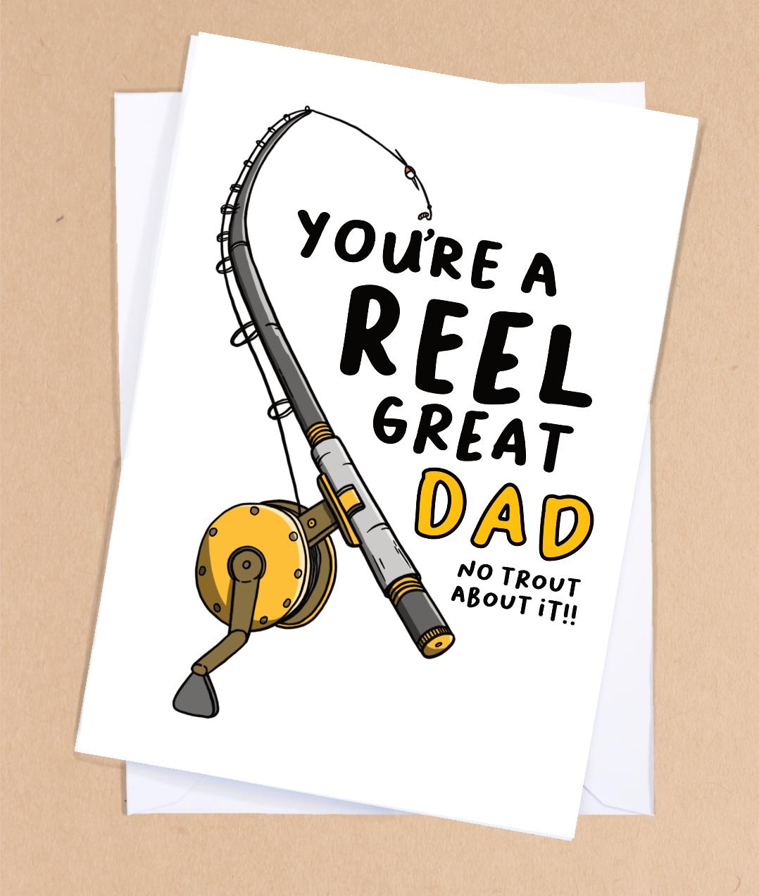 Fishing Fathers Day Card / Angling Card / Fishing Puns / Fisherman Dad ...