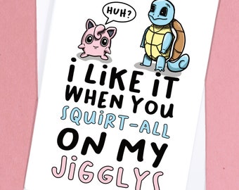 Rude Love Card / Dirty Nerd Card / Hot Girlfriend Card / Nerdy Card / Funny Anniversary Card / Boyfriend Card / Girlfriend Card - GC173