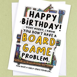 Tarjeta de cumpleaños para jugador de mesa / Tarjeta para jugador de mesa / Tarjeta para friki de juegos / Tarjeta para jugador / Tarjeta para novio friki / Tarjeta para adicto a los juegos de mesa - GC402