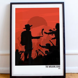 Zombie poster / Walking Dead Poster / Minimalist Poster Print / Tv series