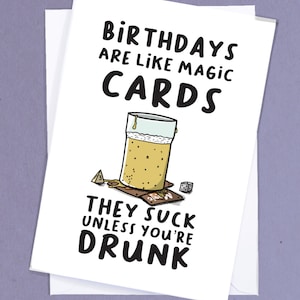 Magic Birthday Card / MTG birthday Card / D&D Gaming Card / Nerd gaming Card / DM Card / Boyfriend Card / geek birthday card - GC116