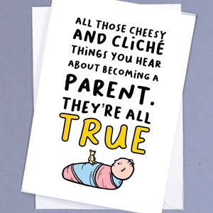 Cute Parenting Gift / Funny Baby Greetings Card / Sling Baby / Baby Shower / New born gift / Cute Pregnancy Card / Cute Baby Gift - GC320