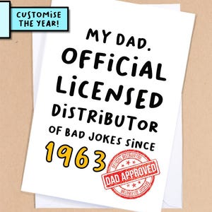 Carte de fête des pères / Carte de voeux de blague pour papa / Mauvaises blagues / Anniversaire de papa / Carte pour papa / Carte de beau-père / Première fête des pères - GC415