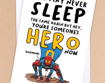 Hero fathers day card/ Superdad card / Dad card / Dads birthday / Card for dad / Step dad card / fathers day - GC441