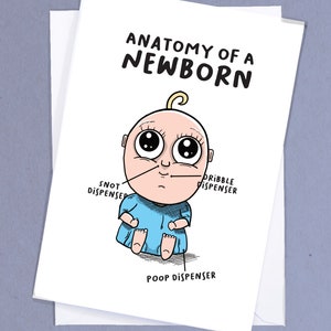 Cute New Parent Card / Funny Baby Greetings Card / Baby Shower / New born gift / Joke Pregnancy Card / Cute Baby Gift - GC318