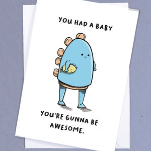 Goede ouderkaart / grappige babywenskaart / babyshower / pasgeboren cadeau / leuke zwangerschapskaart / schattig babycadeau - GC308