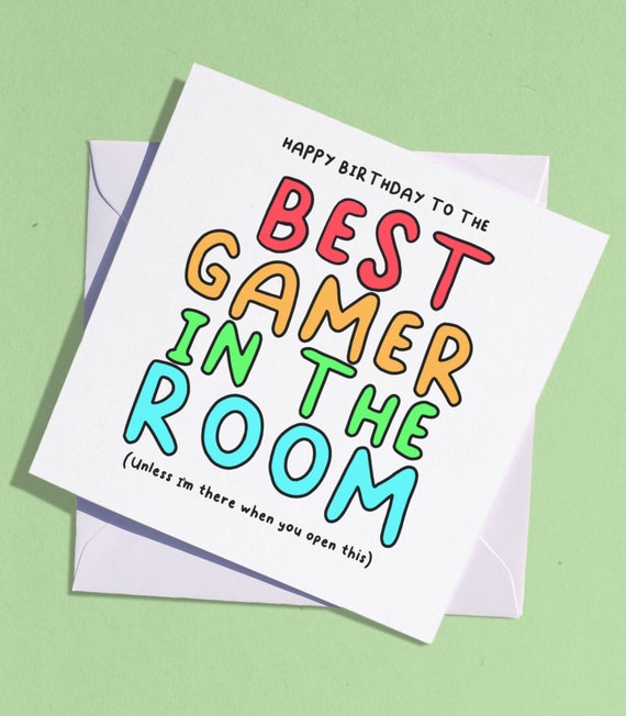 Gamer Birthday Card Video Game Card Gamer Boyfriend Gamer