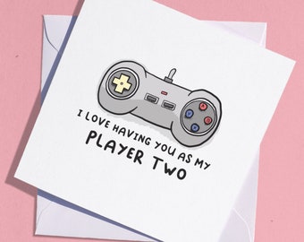 Gamer Love Card / Video Game Card / Gaming Boyfriend Greetings Card / Funny Anniversary Card / Boyfriend Card / Girlfriend Card