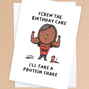 Gym lover birthday card/ Gym goer card / Gym rat card / Fitness card / Funny birthday card for him / Boyfriend birthday card - GC16 image 5
