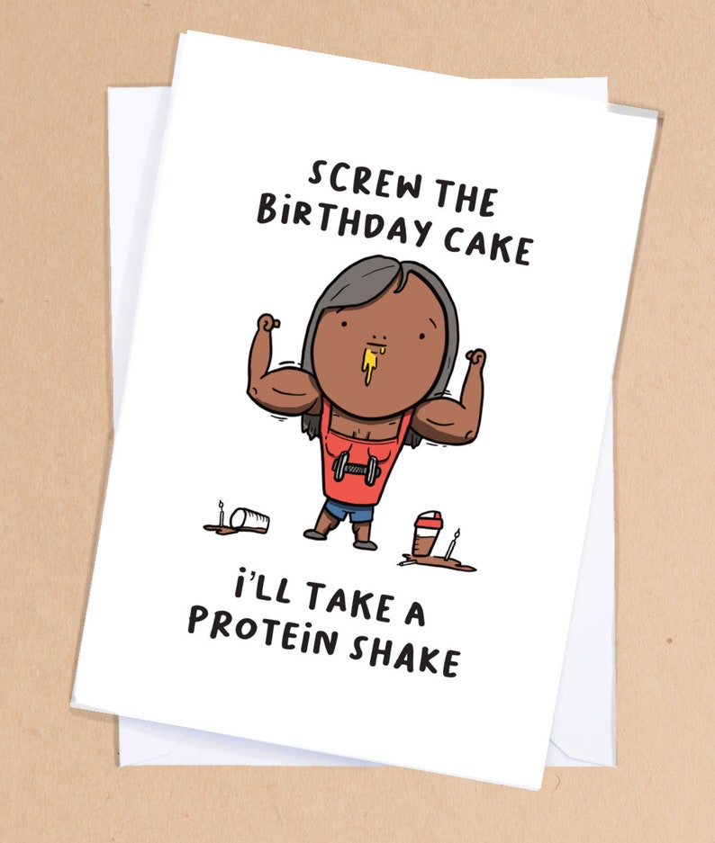 Gym lover birthday card/ Gym goer card / Gym rat card / Fitness card / Funny birthday card for him / Boyfriend birthday card - GC16 image 5