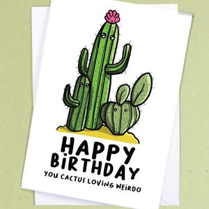 Biglietto di auguri per cactus / amante dei cactus / regalo per cactus / cactus / giardiniere / biglietto di auguri per cactus - GC17