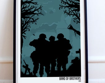 Band of Brothers minimalistische posterafdruk / WO2-poster / Easy Company-poster