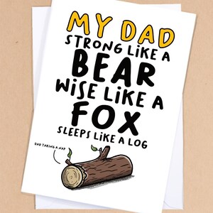 Carte de fête des pères amusante / Papa qui a le sommeil lourd / Carte de papa amusante / Carte de papa / Anniversaire de papa / Carte pour papa / Carte de beau-père / Fête des pères - GC427