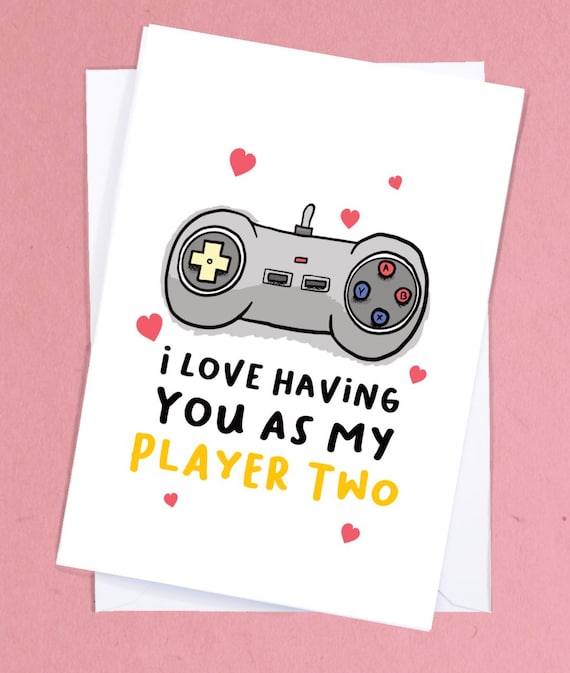 Gamer Love Card / Video Game Card / Gaming Boyfriend Greetings Card / Funny Anniversary Card / Boyfriend Card / Girlfriend Card - GC181