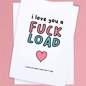 Swearing Love Card / Funny Love Card / Funny Anniversary Card / Leuke jubileumkaart / Vriendjekaart / Vriendinkaart - GC271