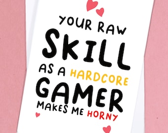 Tarjeta de jugador divertida / Tarjeta de videojuego / Tarjeta de amor de jugador / Tarjeta geek / Tarjeta de aniversario grosera / Tarjeta de novio / Tarjeta de novia - GC157