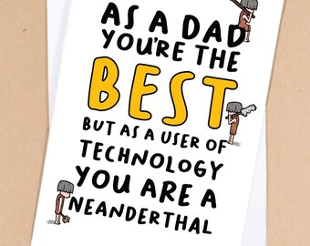 Funny Fathers Day Card / Funny Fathers day Gift / Dad card / Dads birthday / Good dad gift /  Card for dad / Step dad card / New Dad - GC388